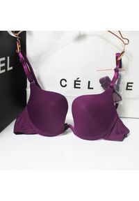 Intica - Biustonosz push-up plunge z efektem unoszenia biustu Khalilah. Kolor: fioletowy. Materiał: materiał. Rodzaj stanika: push-up #1