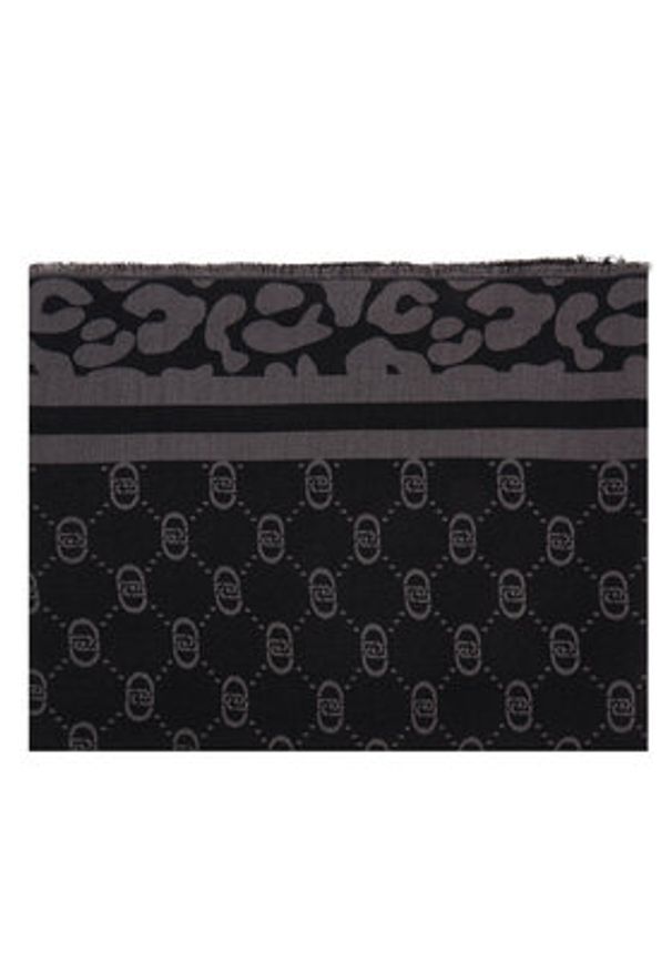 Liu Jo Szalik Stola Jacquard Mon 2F5040 T0300 Czarny. Kolor: czarny. Materiał: wiskoza, materiał