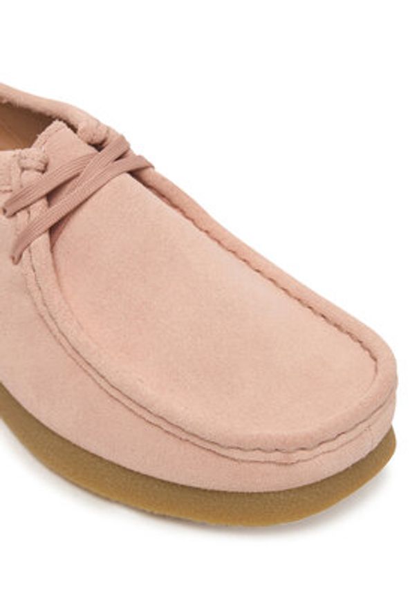 Clarks Półbuty WallabeeEVOSh 26186342 Różowy. Kolor: różowy. Materiał: skóra, zamsz