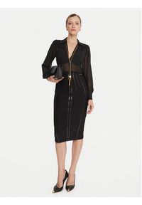Elisabetta Franchi Spódnica ołówkowa GO-124-57E2-V460 Czarny Slim Fit. Kolor: czarny. Materiał: syntetyk #4