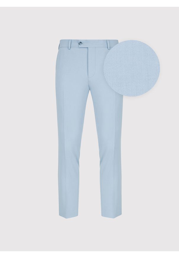 Pako Lorente - PAKO LORENTE - Błekitne spodnie ganiturowe. Materiał: poliester, elastan, wiskoza. Wzór: gładki. Sezon: wiosna, lato