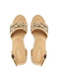 TOMMY HILFIGER - Tommy Hilfiger Espadryle High Wedge Espad FW0FW09471 Beżowy jasny. Kolor: beżowy. Materiał: syntetyk #5