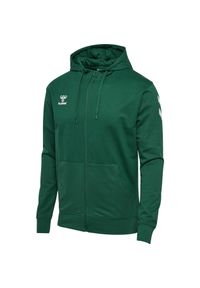 Bluza z kapturem i zamkiem błyskawicznym Hummel GO 2.0. Typ kołnierza: kaptur. Kolor: zielony #1