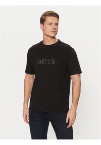 BOSS T-Shirt 50531271 Czarny Regular Fit. Kolor: czarny. Materiał: bawełna