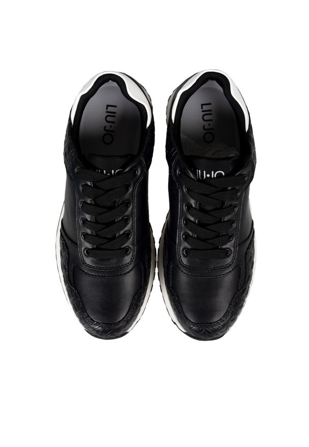 Liu Jo Sneakersy "Kiss 502" | 4A3713EX014 | Kobieta | Czarny. Okazja: na co dzień. Nosek buta: okrągły. Kolor: czarny. Materiał: skóra ekologiczna
