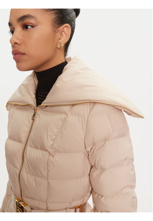 Elisabetta Franchi Kurtka zimowa PI-76D-46E2-V680 Écru Regular Fit. Materiał: syntetyk. Sezon: zima