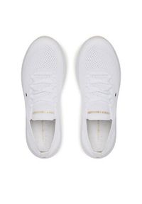 TOMMY HILFIGER - Tommy Hilfiger Sneakersy Th Knit Runner FW0FW08813 Biały. Kolor: biały. Materiał: materiał #5