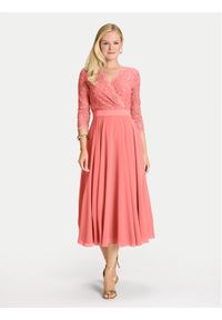 Swing Sukienka koktajlowa 5AE29100 Koralowy Regular Fit. Kolor: pomarańczowy. Materiał: syntetyk. Styl: wizytowy #1