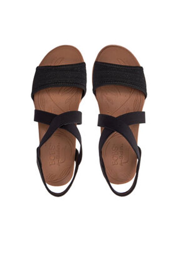 skechers - Skechers Sandały Bobs Arch Fit Beach Kiss Boho Beyond 114013/BLK Czarny. Kolor: czarny. Materiał: materiał. Styl: boho