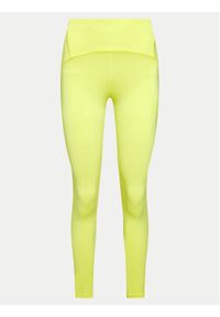 Deha Legginsy D02037 Żółty Skinny Fit. Kolor: żółty. Materiał: syntetyk #1