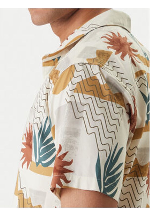 RVCA Koszula Anytime AVYWT00489 Écru Regular Fit. Kolor: kremowy. Materiał: wiskoza, bawełna