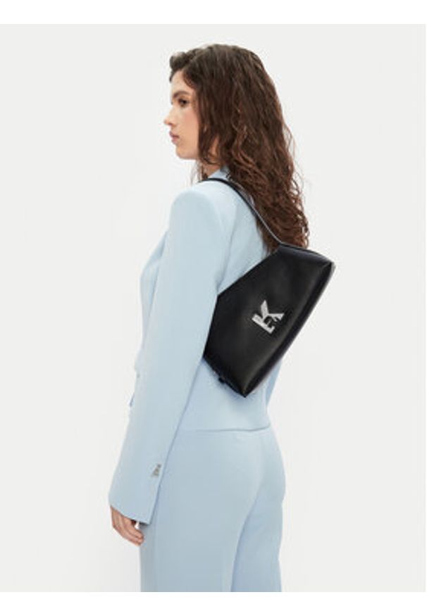 Karl Lagerfeld Jeans Torebka A1W30334 Czarny. Kolor: czarny. Materiał: skórzane