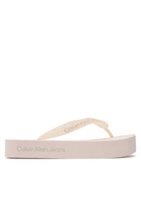 Calvin Klein Jeans Japonki Beach Sandal Flatform Logo YW0YW01092 Różowy. Kolor: różowy #4