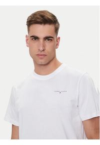 Tommy Jeans T-Shirt Linear Chest DM0DM18555 Biały Slim Fit. Kolor: biały. Materiał: bawełna #4