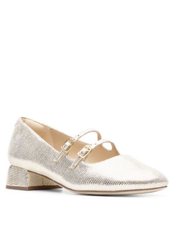 Clarks Półbuty Daiss 30 26181312 Złoty. Kolor: złoty. Materiał: skóra