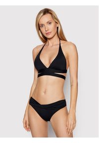 Seafolly Dół od bikini Twist Band 44320-942 Czarny. Kolor: czarny. Materiał: syntetyk