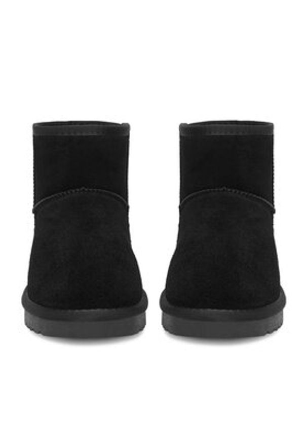 DeeZee Śniegowce DZ-79 Czarny. Kolor: czarny. Materiał: skóra, zamsz