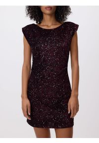 Reserved - Cekinowa sukienka mini - wielobarwny. Materiał: dzianina. Długość: mini #1