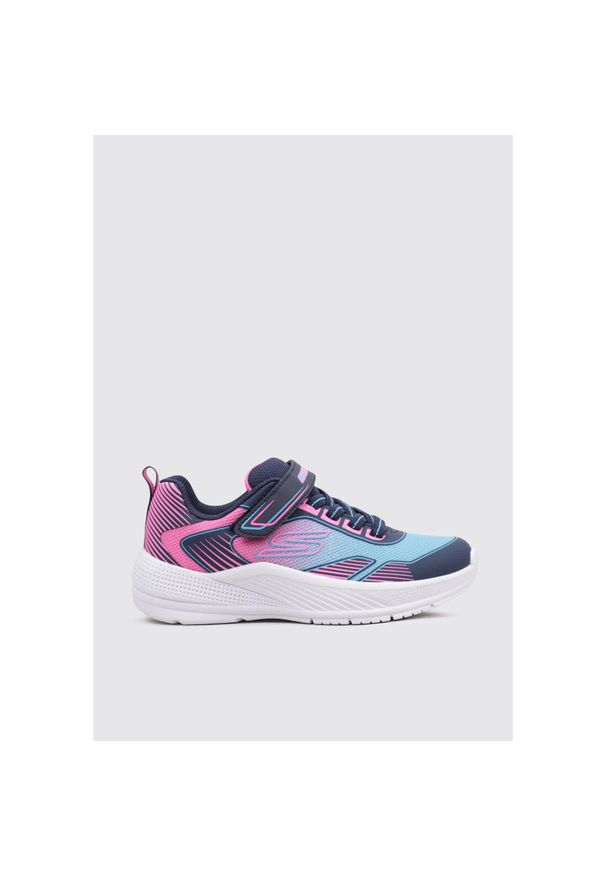 skechers - Buty SKECHERS MICROSPEC ADVANCE OASIS POINT Niebieski. Okazja: na co dzień. Kolor: wielokolorowy, niebieski, różowy. Materiał: tkanina, syntetyk
