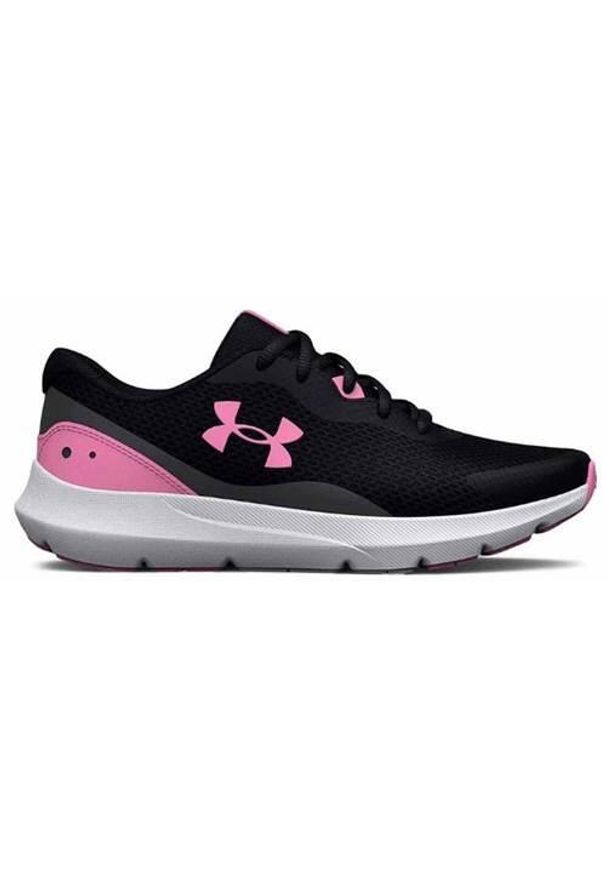 Buty treningowe dla dzieci Under Armour Surge 3. Zapięcie: sznurówki. Kolor: czarny. Materiał: materiał. Szerokość cholewki: normalna