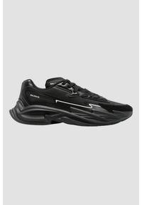 Balmain - BALMAIN Czarne sneakersy Run-row-leather & Nylon, Rozmiar 44. Kolor: czarny. Materiał: nylon. Sport: bieganie