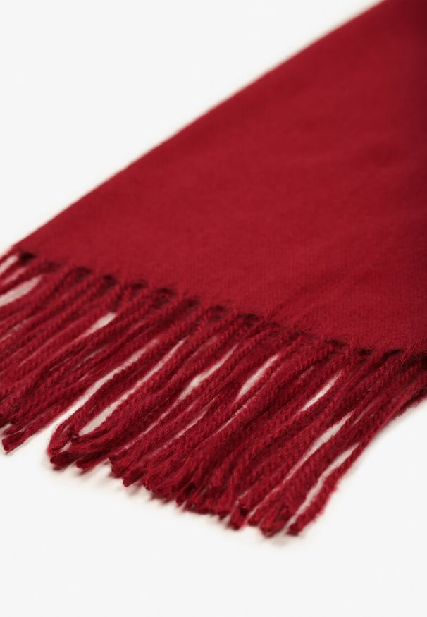 Born2be - Ciemnobordowy Szalik Inglidyr. Kolor: czerwony. Styl: elegancki