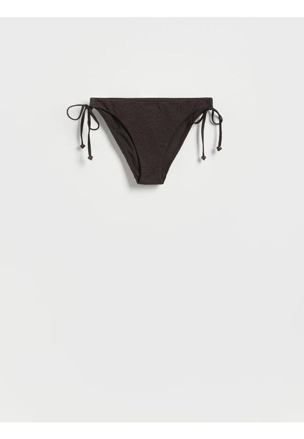 Reserved - Dół od bikini - ciemnobrązowy. Stan: obniżony. Kolor: brązowy. Materiał: materiał