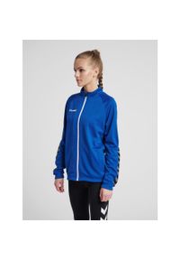 Kurtka damska Hummel Zip hmlAUTHENTIC Poly. Kolor: niebieski. Materiał: poliester. Sport: fitness