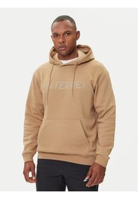 Adidas - adidas Bluza Terrex Multi Large Logo JM2821 Beżowy Regular Fit. Kolor: beżowy. Materiał: bawełna