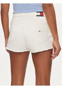 Tommy Jeans Szorty jeansowe DW0DW17643 Biały Regular Fit. Kolor: biały. Materiał: bawełna