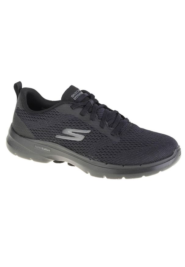 skechers - Buty do chodzenia damskie, Skechers Go Walk 6 - Bold Vision. Kolor: czarny. Model: Skechers Sport. Sport: turystyka piesza