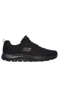 skechers - Buty Skechers Summits Brisbane 232057_BBK - czarne. Kolor: czarny. Materiał: materiał, syntetyk, poliester. Szerokość cholewki: normalna. Model: Skechers Sport