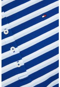 TOMMY HILFIGER - Tommy Hilfiger polo damski kolor niebieski z kołnierzykiem. Typ kołnierza: polo. Kolor: niebieski. Materiał: dzianina. Długość: krótkie #4
