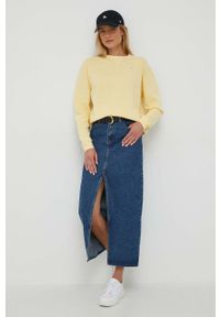 Polo Ralph Lauren bluza damska kolor żółty gładka. Typ kołnierza: polo. Kolor: żółty. Wzór: gładki #5