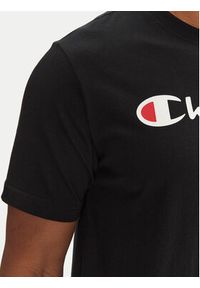Champion T-Shirt 220256 Czarny Standard Fit. Kolor: czarny. Materiał: bawełna