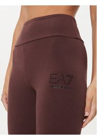 EA7 Emporio Armani Legginsy 6DTP68 TJQFZ 1755 Brązowy Slim Fit. Kolor: brązowy. Materiał: bawełna