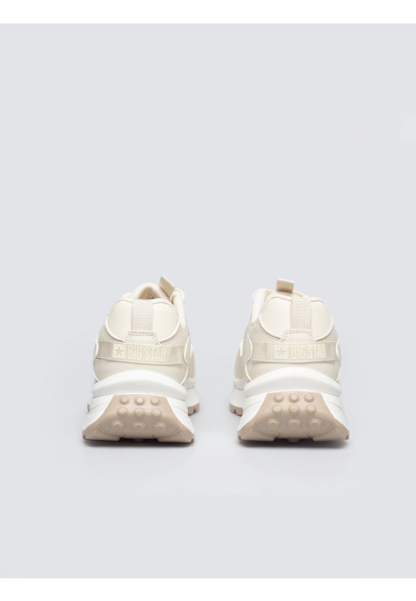 Big-Star - Sneakersy damskie beżowe TT274024 801. Okazja: na co dzień. Nosek buta: okrągły. Kolor: beżowy. Materiał: materiał, syntetyk
