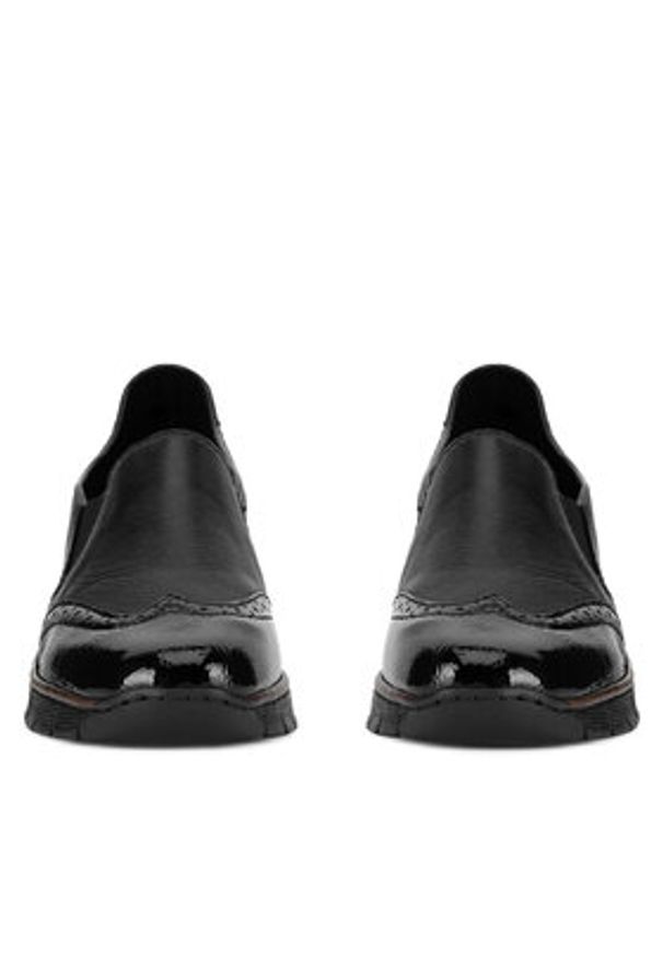 Rieker Półbuty 53776-00 Czarny. Kolor: czarny. Materiał: skóra