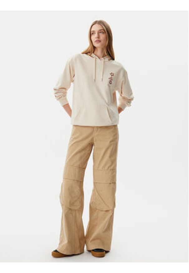 Roxy Bluza ERJFT04952 Beżowy Regular Fit. Kolor: beżowy. Materiał: bawełna