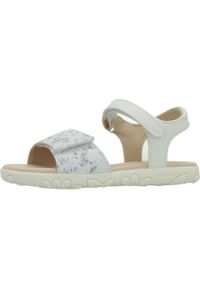 Geox - Sandały GEOX J SANDAL HAITI GIRL Biały. Kolor: biały. Materiał: syntetyk, skóra. Sport: turystyka piesza