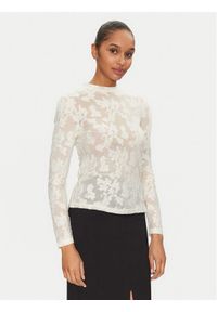 Morgan Bluzka 251-TEVORA Écru Slim Fit. Materiał: syntetyk