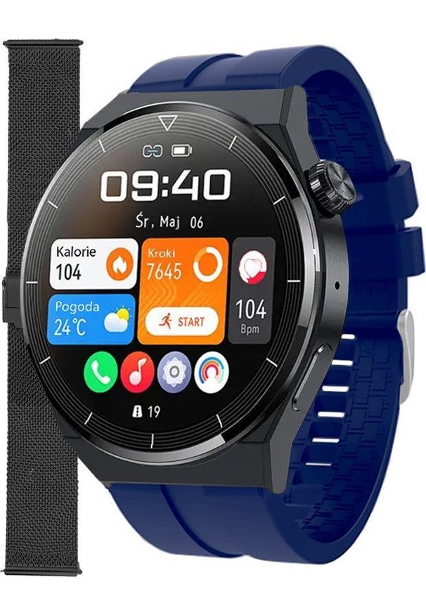 Smartwatch Enter SAT.14.5317.144-SET Granatowy. Rodzaj zegarka: smartwatch. Kolor: niebieski