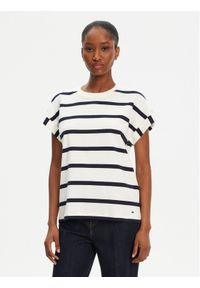 TOMMY HILFIGER - Tommy Hilfiger T-Shirt Gold Button WW0WW45628 Granatowy Regular Fit. Kolor: niebieski. Materiał: bawełna