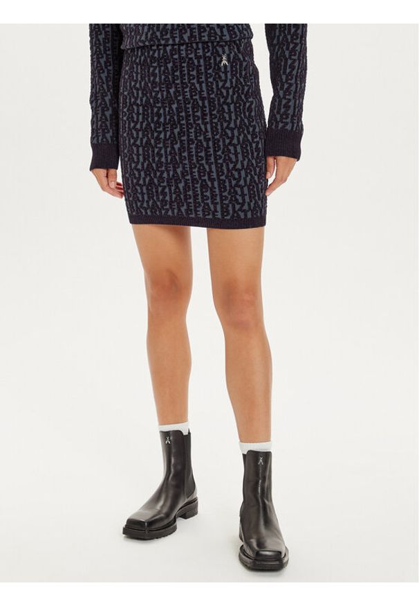 Patrizia Pepe Spódnica mini 2G0986 K210 Granatowy Regular Fit. Kolor: niebieski. Materiał: syntetyk