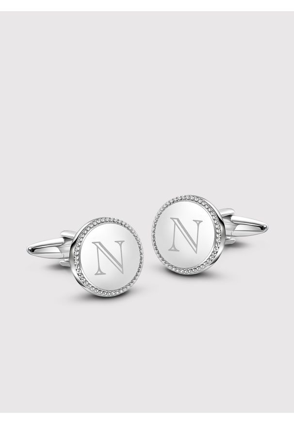 Pako Lorente - PAKO LORENTE – Srebrne spinki do mankietów. Kolor: srebrny