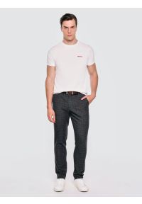 Big-Star - Koszulka męska z niewielkim nadrukiem na piersi biała Karr 100. Kolor: biały. Materiał: dzianina, bawełna, jeans. Długość rękawa: krótki rękaw. Długość: krótkie. Wzór: nadruk. Sezon: zima. Styl: wizytowy, klasyczny #5