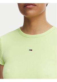 Tommy Jeans Sukienka letnia Flag DW0DW22613 Zielony jasny Slim Fit. Kolor: zielony. Materiał: bawełna. Sezon: lato #5