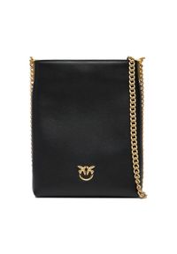 Pinko - PINKO Torebka Flat Satchel AI 25-26 PCPL 105352 A0QO Czarny. Kolor: czarny. Materiał: skórzane