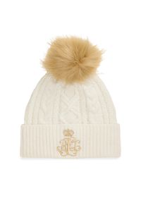 Lauren Ralph Lauren - LAUREN RALPH LAUREN Czapka 454P04466001 Écru. Materiał: materiał, poliester