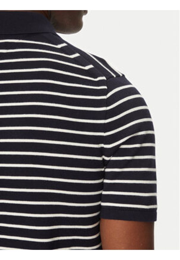 TOMMY HILFIGER - Tommy Hilfiger Polo Essential Cotton Knitted Polo MW0MW37396 Granatowy Regular Fit. Typ kołnierza: polo. Kolor: niebieski. Materiał: bawełna